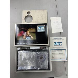 Vintage Solid State AITC FLH 121 Portable Radio w/ Padded Leather Cabinet